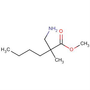 Hexanoic acid, 2-(aminomethyl)-2-methyl-, methyl ester molecular structure