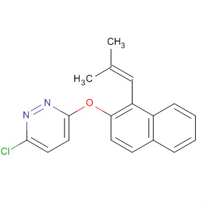 Pyridazine, 3-chloro-6-[[1-(2-methyl-1-propenyl)-2-naphthalenyl]oxy]- molecular structure