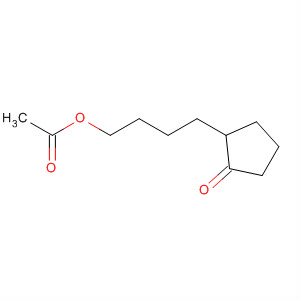 Cyclopentanone, 2-[4-(acetyloxy)butyl]- molecular structure