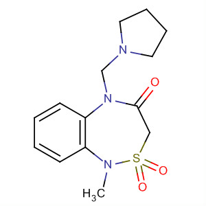 2,1,5-Benzothiadiazepin-4(3H)-one,1,5-dihydro-1-methyl-5-(1-pyrrolidinylmethyl)-, 2,2-dioxide molecular structure