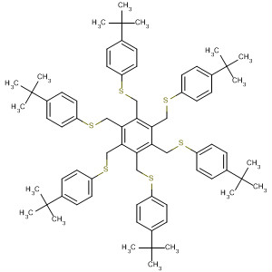 Benzene, hexakis[[[4-(1,1-dimethylethyl)phenyl]thio]methyl]- molecular structure