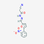 2-cyano-n-[(e)-[5-(2-nitrophenyl)furan-2-yl]methylideneamino]acetamide molecular structure