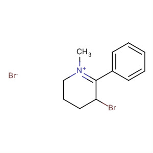 Pyridinium, 3-bromo-3,4,5,6-tetrahydro-1-methyl-2-phenyl-, bromide molecular structure