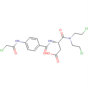 Butanoic acid,4-[bis(2-chloroethyl)amino]-3-[[4-[(chloroacetyl)amino]benzoyl]amino]-4-oxo-, (S)- molecular structure