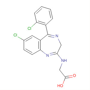 Glycine, N-[7-chloro-5-(2-chlorophenyl)-3H-1,4-benzodiazepin-2-yl]- molecular structure