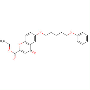 4H-1-Benzopyran-2-carboxylic acid, 4-oxo-6-[(5-phenoxypentyl)oxy]-,ethyl ester molecular structure