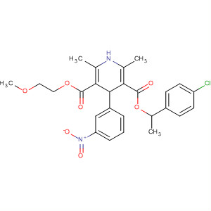 3,5-Pyridinedicarboxylic acid,1,4-dihydro-2,6-dimethyl-4-(3-nitrophenyl)-, 3-[1-(4-chlorophenyl)ethyl]5-(2-methoxyethyl) ester molecular structure