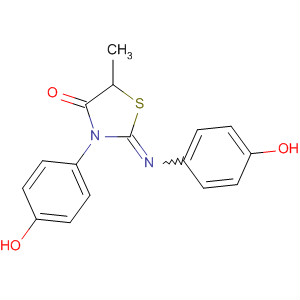 4-Thiazolidinone,3-(4-hydroxyphenyl)-2-[(4-hydroxyphenyl)imino]-5-methyl- molecular structure