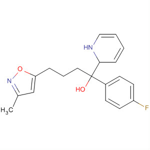 1(2H)-Pyridinebutanol,a-(4-fluorophenyl)-3,6-dihydro-4-(3-methyl-5-isoxazolyl)- molecular structure