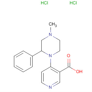 3-Pyridinecarboxylic acid, 4-(4-methyl-2-phenyl-1-piperazinyl)-,dihydrochloride