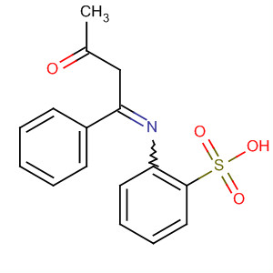Benzenesulfonic acid, 2-[(3-oxo-1-phenylbutylidene)amino]- molecular structure