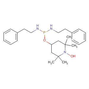 1-Piperidinyloxy,4-[[bis[(2-phenylethyl)amino]phosphinyl]oxy]-2,2,6,6-tetramethyl- molecular structure