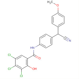 Benzamide,3,4,5-trichloro-N-[4-[cyano(4-methoxyphenyl)methyl]phenyl]-2-hydroxy- molecular structure
