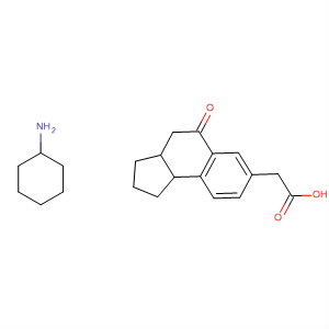 1H-Benz[e]indene-7-acetic acid, 2,3,3a,4,5,9b-hexahydro-5-oxo-,compd. with cyclohexanamine (1:1) molecular structure