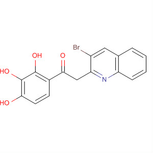 Ethanone, 2-(3-bromoquinolinyl)-1-(2,3,4-trihydroxyphenyl)- molecular structure