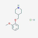 4-[(2-Methoxyphenoxy)methyl]-piperidine hydrochloride molecular structure