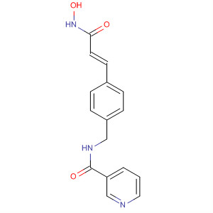 3-Pyridinecarboxamide,N-[[4-[(1E)-3-(hydroxyamino)-3-oxo-1-propenyl]phenyl]methyl]- molecular structure