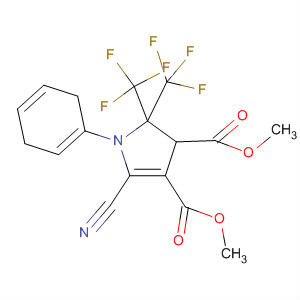 1H-Pyrrole-3,4-dicarboxylic acid,5-cyano-2,5-dihydro-1-phenyl-2,2-bis(trifluoromethyl)-, dimethyl ester molecular structure