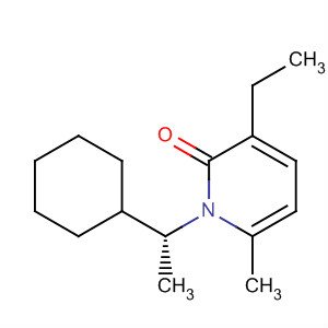 2(1H)-Pyridinone, 1-(1-cyclohexylethyl)-3-ethyl-6-methyl-, (R)- molecular structure