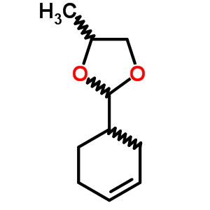 2-(cyclohex-3-en-1-yl)-4-methyl-1,3-dioxolane molecular structure