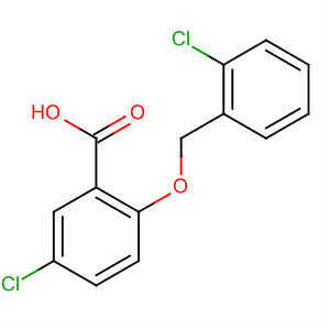 Benzoic acid, 5-chloro-2-[(2-chlorophenyl)methoxy]- molecular structure