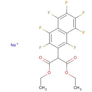 Propanedioic acid, (1,3,4,5,6,7,8-heptafluoro-2-naphthalenyl)-, diethylester, ion(1-), sodium molecular structure