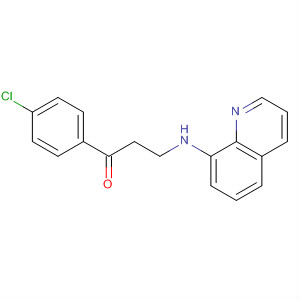 1-Propanone, 1-(4-chlorophenyl)-3-(8-quinolinylamino)- molecular structure