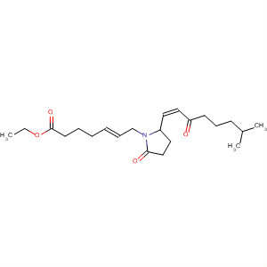 5-Heptenoic acid, 7-[2-(7-methyl-3-oxo-1-octenyl)-5-oxo-1-pyrrolidinyl]-,ethyl ester, (E,Z)- molecular structure