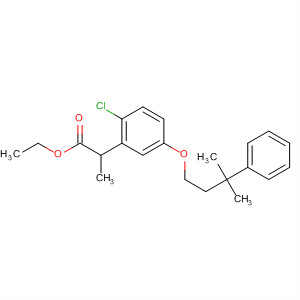 Benzenepropanoic acid, a-chloro-4-(3-methyl-3-phenylbutoxy)-, ethylester molecular structure