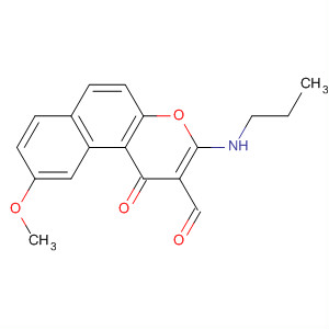 1H-Naphtho[2,1-b]pyran-2-carboxaldehyde,3-(ethylmethylamino)-9-methoxy-1-oxo- molecular structure