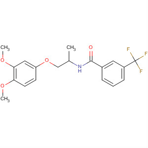Benzamide,N-[2-(3,4-dimethoxyphenoxy)-1-methylethyl]-3-(trifluoromethyl)- molecular structure