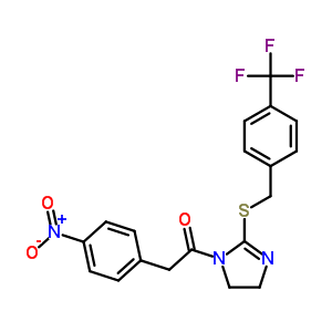 1-[(4-nitrophenyl)acetyl]-2-{[4-(trifluoromethyl)benzyl]sulfanyl}-4,5-dihydro-1H-imidazole