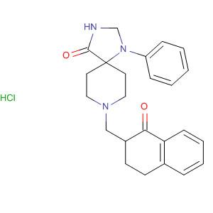 1,3,8-Triazaspiro[4.5]decan-4-one,1-phenyl-8-[(1,2,3,4-tetrahydro-1-oxo-2-naphthalenyl)methyl]-,monohydrochloride molecular structure