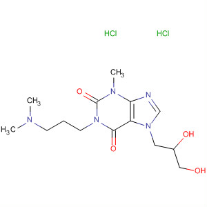 1H-Purine-2,6-dione,7-(2,3-dihydroxypropyl)-1-[3-(dimethylamino)propyl]-3,7-dihydro-3-methyl-, dihydrochloride molecular structure