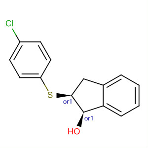1H-Inden-1-ol, 2-[(4-chlorophenyl)thio]-2,3-dihydro-, cis- molecular structure