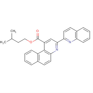 Benzo[f]quinoline-1-carboxylic acid, 3-(2-quinolinyl)-, 3-methylbutyl ester molecular structure