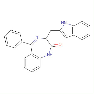 2H-1,4-Benzodiazepin-2-one,1,3-dihydro-3-(1H-indol-2-ylmethyl)-5-phenyl- molecular structure