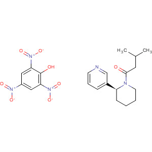 Piperidine, 1-(3-methyl-1-oxobutyl)-2-(3-pyridinyl)-, (S)-, compd. with2,4,6-trinitrophenol (1:1) molecular structure