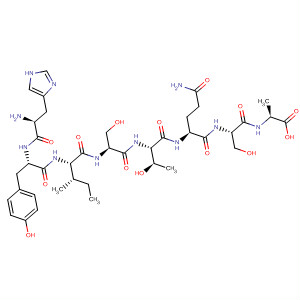 L-Alanine,L-histidyl-L-tyrosyl-L-isoleucyl-L-seryl-L-threonyl-L-glutaminyl-L-seryl- molecular structure
