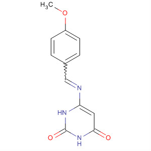 2,4(1H,3H)-Pyrimidinedione, 6-[[(4-methoxyphenyl)methylene]amino]- molecular structure