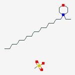 4-ethyl-4-hexadecyl-1-oxa-4-azoniacyclohexane; methanesulfonic acid molecular structure