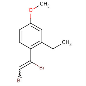 Benzene, 1-(1,2-dibromoethenyl)-2-ethyl-4-methoxy- molecular structure