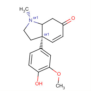 6H-Indol-6-one,1,2,3,3a,7,7a-hexahydro-3a-(4-hydroxy-3-methoxyphenyl)-1-methyl-,cis-