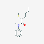 N-methyl-2-(methylsulfanyl)-N-phenylhexanamide molecular structure