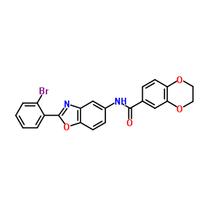 N-[2-(2-bromophenyl)-1,3-benzoxazol-5-yl]-2,3-dihydro-1,4-benzodioxine-6-carboxamide
