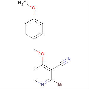 3-Pyridinecarbonitrile, 2-bromo-4-[(4-methoxyphenyl)methoxy]- molecular structure