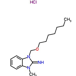 (2E)-1-[(heptyloxy)methyl]-3-methyl-1,3-dihydro-2H-benzimidazol-2-imine hydrochloride molecular structure