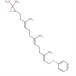 Oxirane,2,2-dimethyl-3-[3,7,11-trimethyl-13-(phenylthio)-3,7,11-tridecatrienyl]-,(E,E,E)- molecular structure