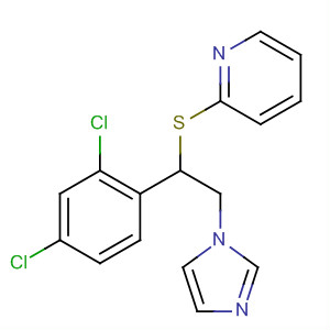 Pyridine, 2-[[1-(2,4-dichlorophenyl)-2-(1H-imidazol-1-yl)ethyl]thio]- molecular structure