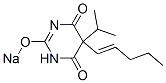 5-Isopropyl-5-(1-pentenyl)-2-sodiooxy-4,6(1H,5H)-pyrimidinedione molecular structure